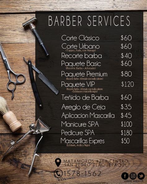 Nuestros servicios de barbería en Pour Homme la Cuesta Vip .